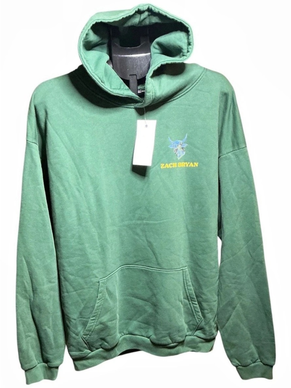 Zach Bryan Graphic Hoodie Green NWT